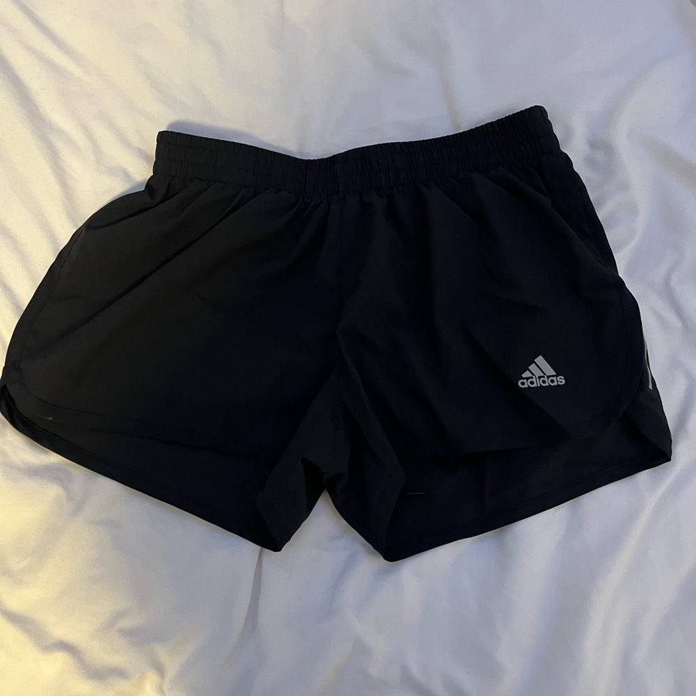 Adidas black running shorts